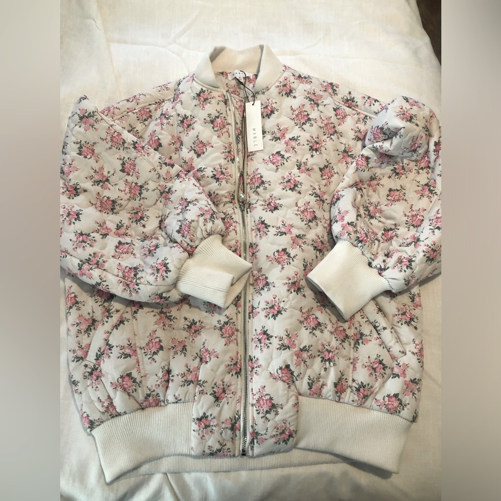Mable floral bomber jacket NWOT